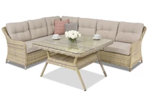 Toledo Comida 5 Vinklade trädgårdsmöbler technorattan trädgårdsmöbler beige