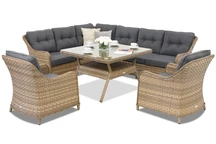 Toledo Comida 7 Angular Garden Point melange technorattan trädgårdsmöbler