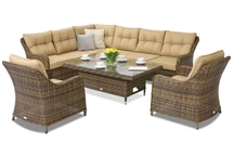 Toledo Comida 7 Lift Trädgårdspunkt technorattan trädgårdsmöbler brun