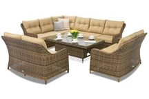 Toledo Comida 9 Lift Trädgårdspunkt brun technorattan trädgårdsmöbler