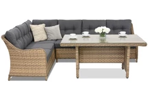 Trädgårdshörna med bord Toledo Comida 5 Garden Point melange