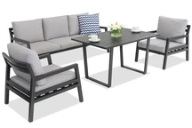 Trädgårdsmöbelgrupp i aluminium Nice 5 Garden Point antracit