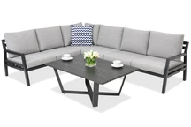 Trädgårdsmöbelgrupp i aluminium Nice Garden Point antracit