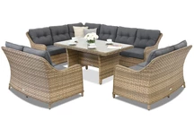 Trädgårdsmöbler med hörn Toledo Comida 9 Garden Point melange