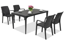 Elegant middagsservis Oslo/Indiana 4 antracit Bica