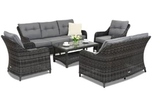 Toledo Kaffe 7 Garden Point antracit lyxiga technorattan möbler