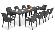 Matgrupp för trädgården Houston/Indiana 10 Antracit Bica