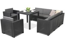 Möbelgrupp i konstrotting Colorado Dallas Comida 7 antracit Bica