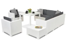 Möbelgrupp i konstrotting Colorado Dallas Comida 7 vit Bica