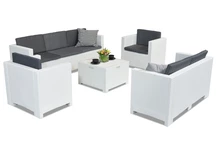 Möbelset i konstrotting Colorado Coffee Box 7 vit Bica