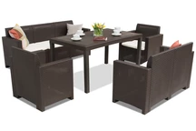 Nebraska Apetito 7 Brun Bica technorattan möbler