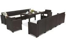 Nebraska Apetito Max 12 brun Bica möbelgrupp i teknorattan