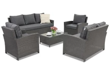 Parma Kaffe 7 Garden Point antracit technorattan möbler