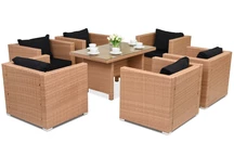 Roma Premium 6 Garden Point cappuccino trädgårdsmöbler i teknorattan