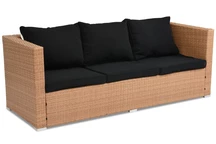 Technorattan 3-sitssoffa Roma Garden Point honung