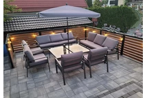 Moderna trädgårdsmöbler i metall Vigo Garden Point antracit