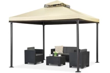 Beige trädgårdspaviljong Valencia 3x3 m Garden Point