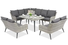 Bilbao Comida 9 Garden Point trädgårdsmöbler vit