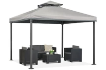 Grå trädgårdspaviljong Valencia 3x3 m Garden Point