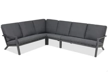 Hörnsoffa i aluminium Braga Garden Point antracit