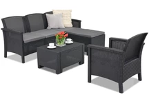 Venezia Relax Corner 5 antracit Bica möbler för lounge i teknorattan