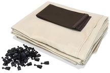 Krämfärgade gardiner för Valencia 3x4 m Garden Point-paviljong