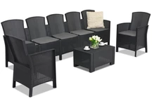 Technorattan möbler Lido Kaffe Max 7 antracit Bica