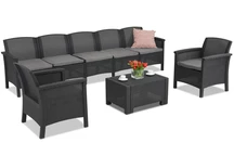 Venezia Kaffe Max 7 antracit Bica technorattan möbler