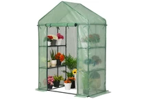 Miniväxthus för trädgården 1,4 x 0,7 x 2 m Garden Point grön