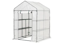 Miniväxthus för trädgården 1,4 x 1,4 x 2 m Garden Point vit