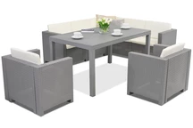 Möbelgrupp i konstrotting Colorado Comida 7 Bica grå