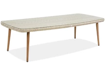 Stort trädgårdsbord i technorattan Kordoba Garden Point sand