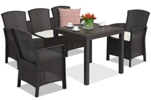 Technorattan Lido Dallas Apetito 5 Bica brun set