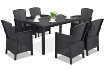 Matgrupp Lido Premium 6 antracit Bica - Technorattan