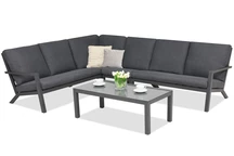 Trädgårdsmöbler i aluminium Braga Corner 5 Garden Point antracit