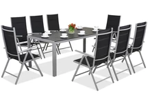 Trädgårdsmöbler i aluminium med stort bord Polywood Verona för 8 personer Garden Point