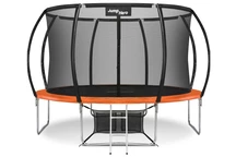 Premium trädgårdstrampolin med innernät 366 cm Jump Hero 12FT orange