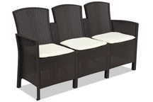 Tre-sits Lido 3 brun Bica technorattan soffa