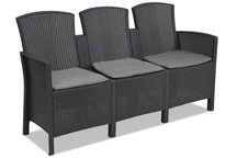 Tresitsig soffa Lido 3 antracit Bica