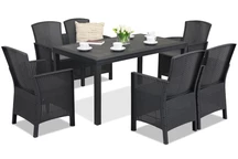 Technorattan set Lido Apetito 6 antracit Bica