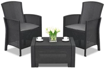 Technorattan set Lido Terrass 2 antracit Bica