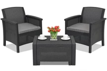 Venezia Terrass 2 antracit Bica teknorattan set