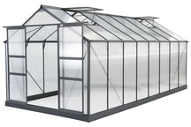 Azalia växthus i aluminium 3,1 x 4,9 m CoverTech antracit