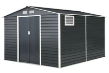 Malmo verktygshus i metall 3,4 x 3,2 m Store Boss antracit