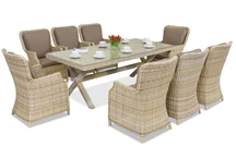 Matgrupp i konstrotting London för 8 personer Garden Point beige