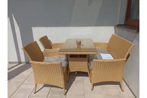 Valetta Garden Point beige trädgårdsmöbler i teknorattan