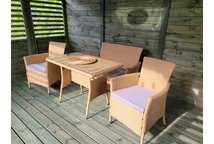 Valetta Garden Point beige trädgårdsmöbler i teknorattan