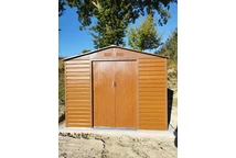 Verktygshus i metall Malmo 2,7 x 1,9 m Store Boss brun