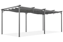 Antracitgrå pergola La Palma 3 x 6m Garden Point