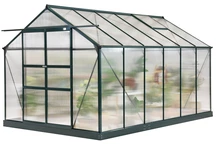 Azalia växthus i aluminium 2,5 x 3,7 m CoverTech grön